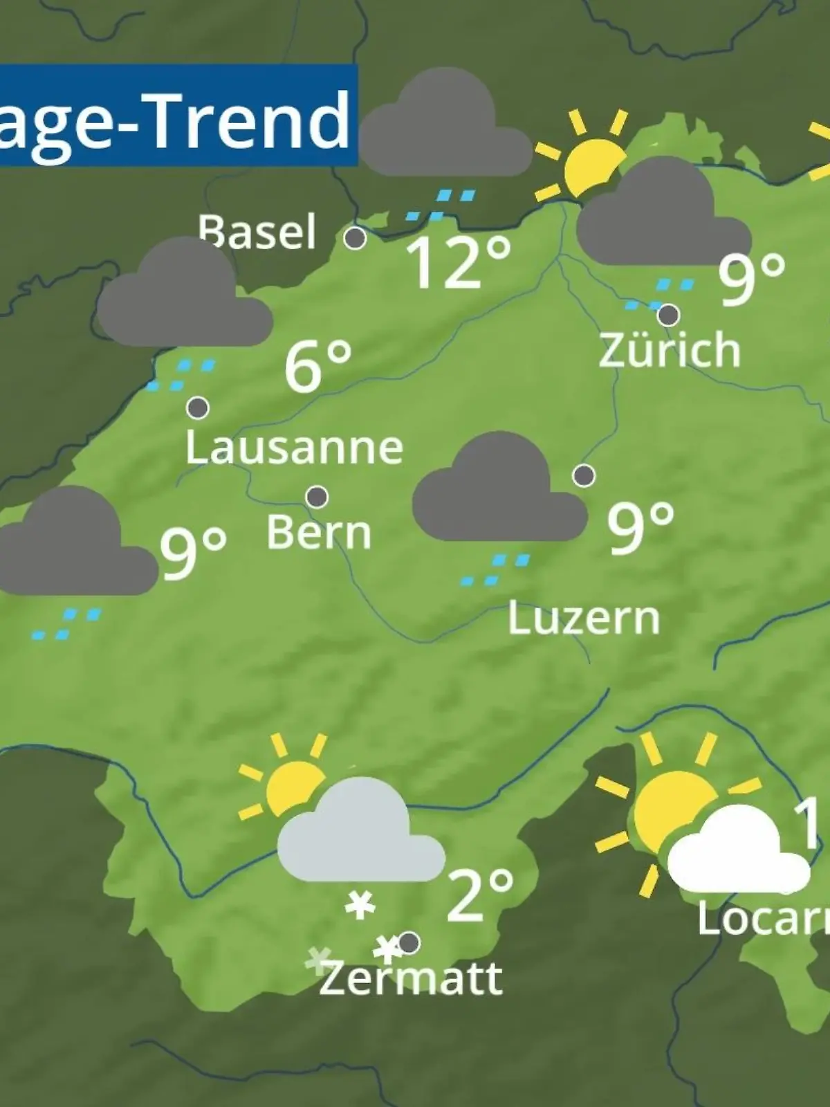 Bild zu: "Schweiz: Wie wird das Wetter?"