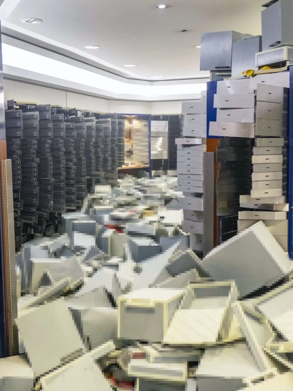 Ein Großteil der Schließfächer wurde aufgebrochen.