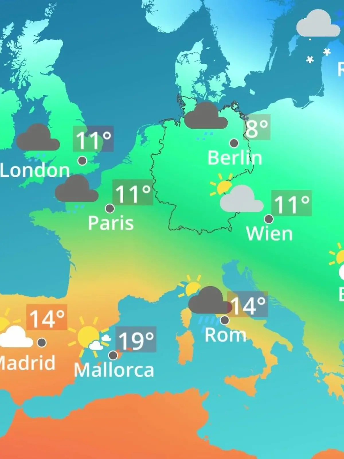 Bild zu: "Europa: Wie wird das Wetter?"