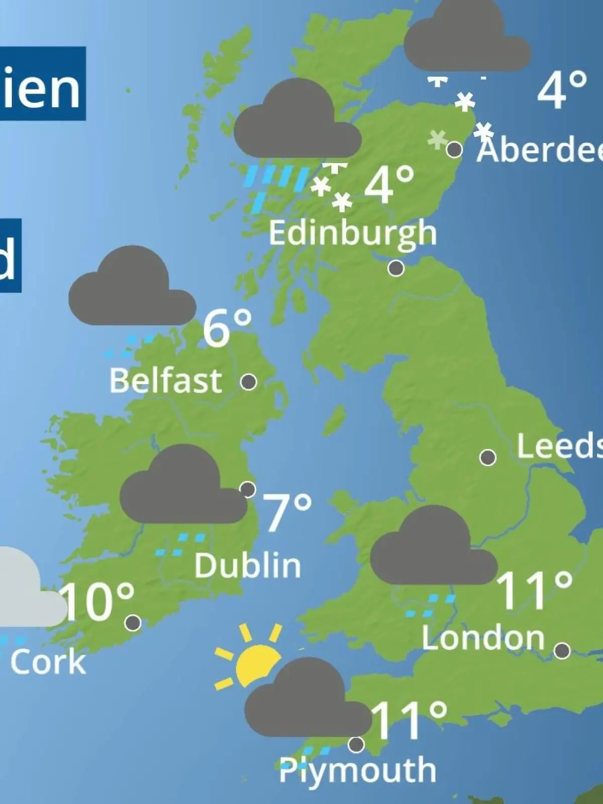 Bild zu: "England, Schottland, Wales: Wie wird das Wetter?"