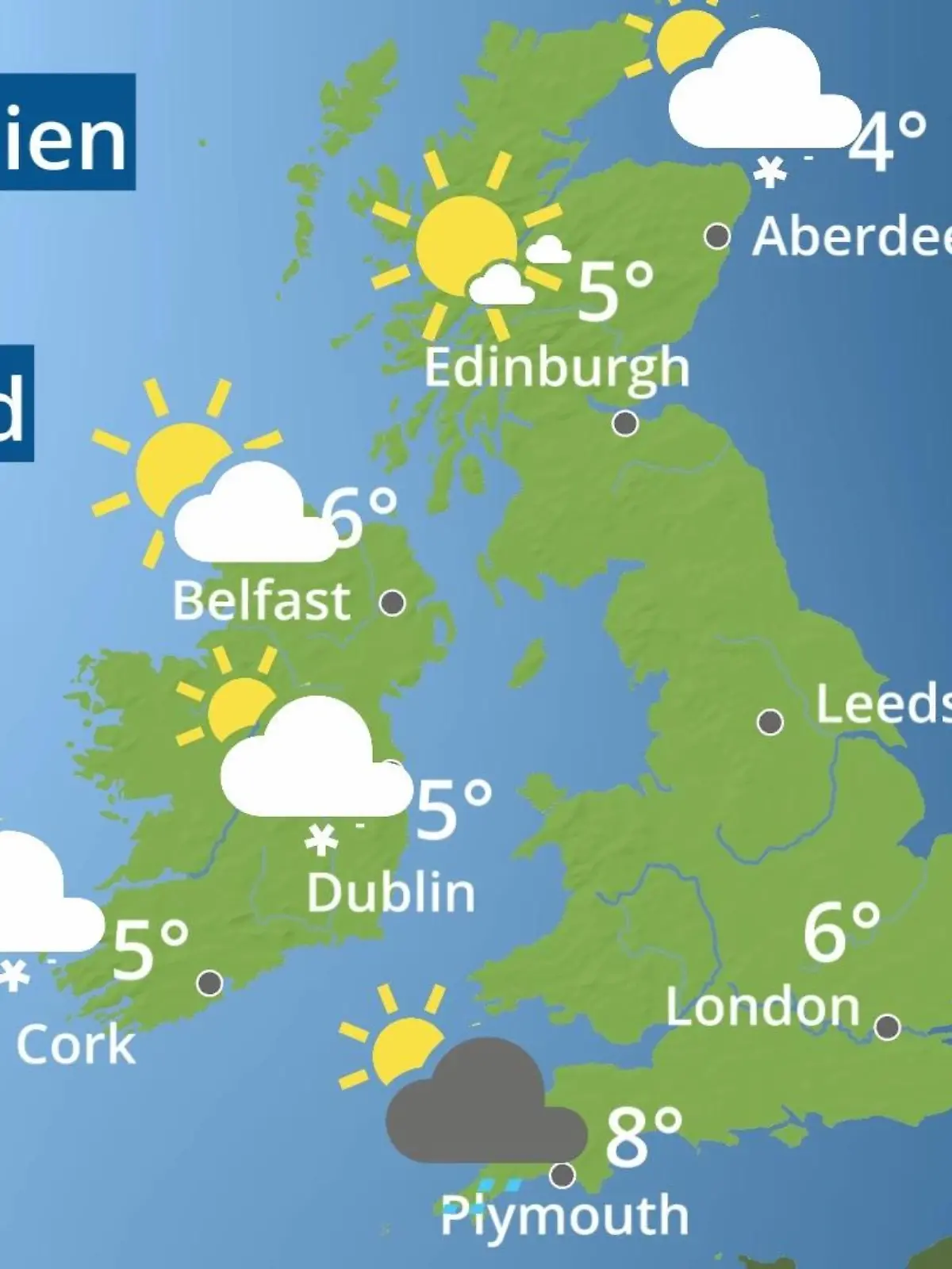 Bild zu: "England, Schottland, Wales: Wie wird das Wetter?"