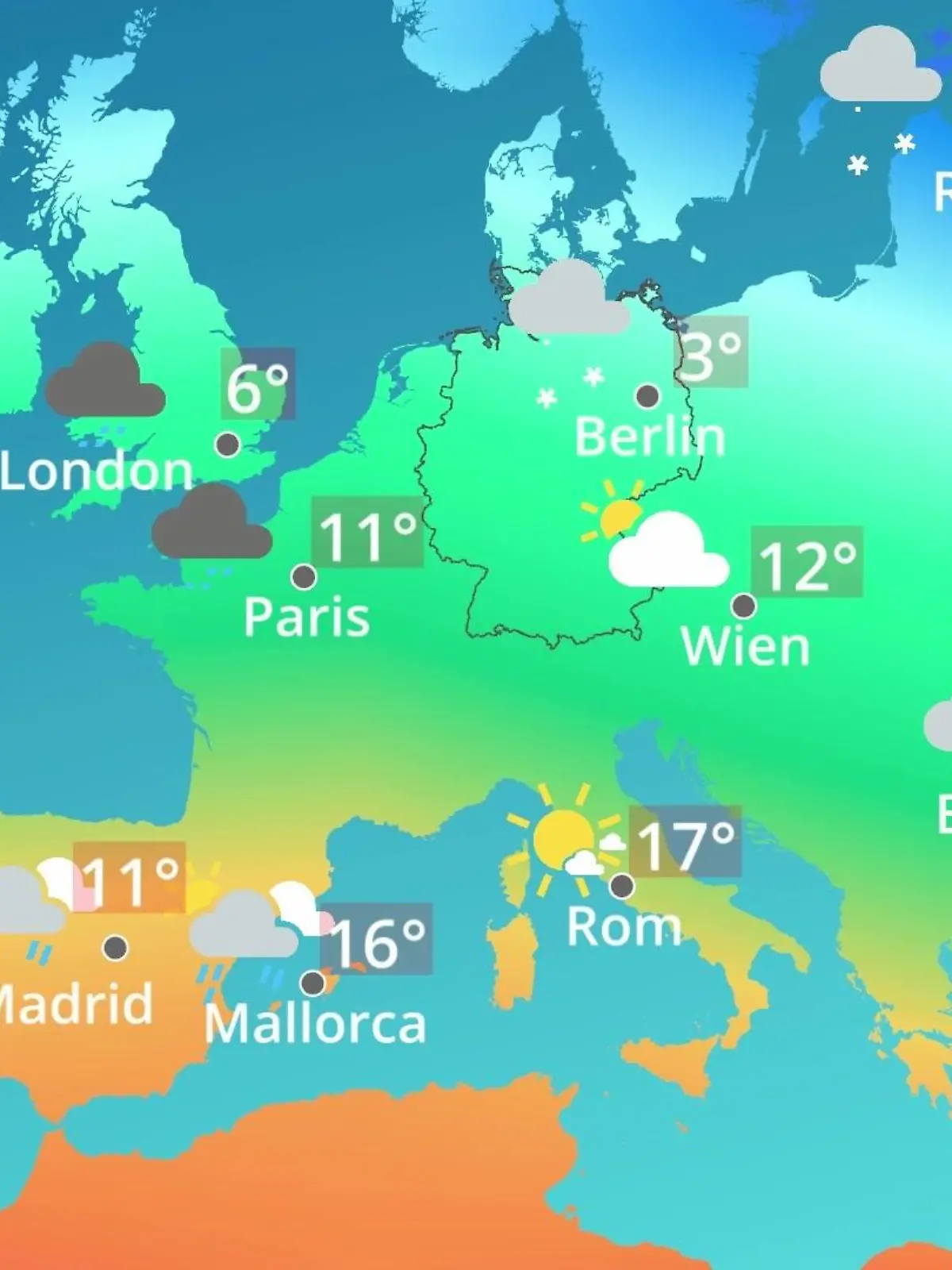Bild zu: "Europa: Wie wird das Wetter?"
