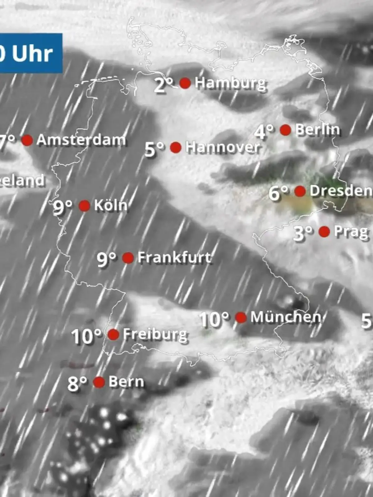 Bild zu: "Teils kräftiger Regen - nur im Norden Schnee"