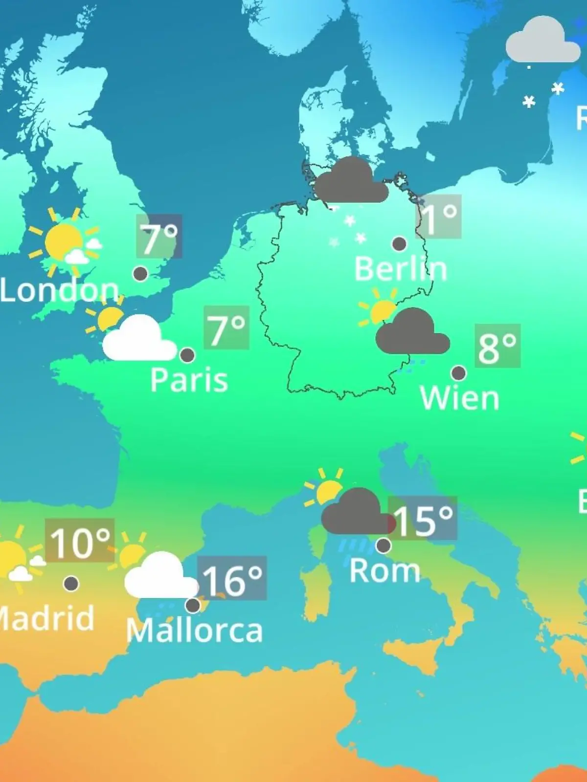 Bild zu: "Europa: Wie wird das Wetter?"