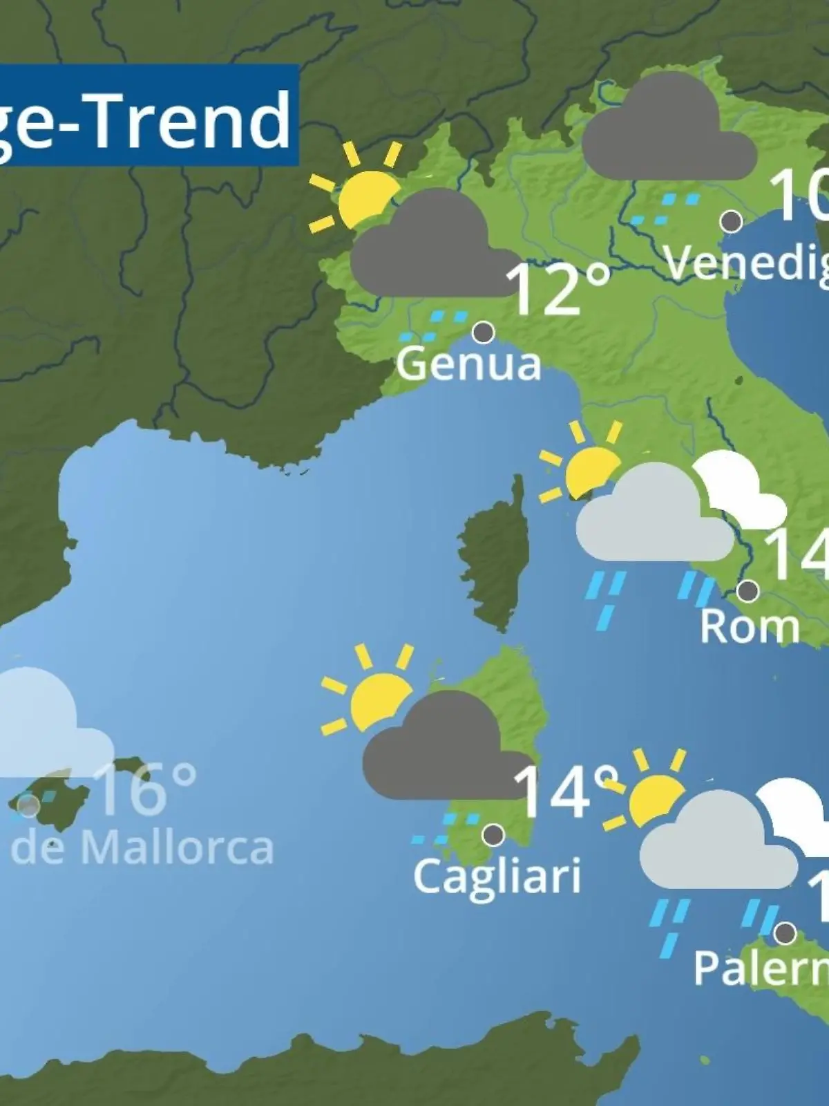 Bild zu: "Italien: Wie wird das Wetter?"