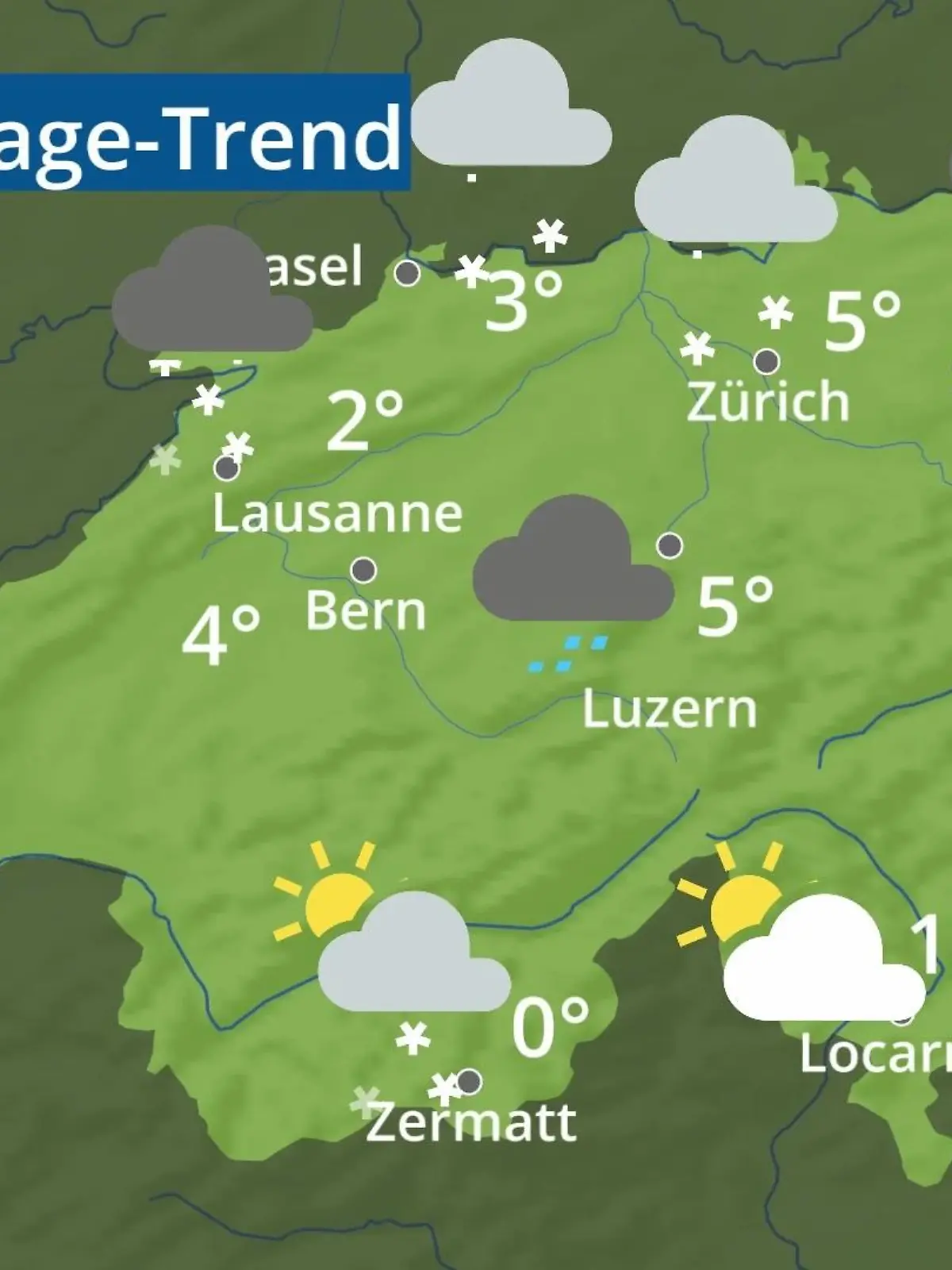 Bild zu: "Schweiz: Wie wird das Wetter?"