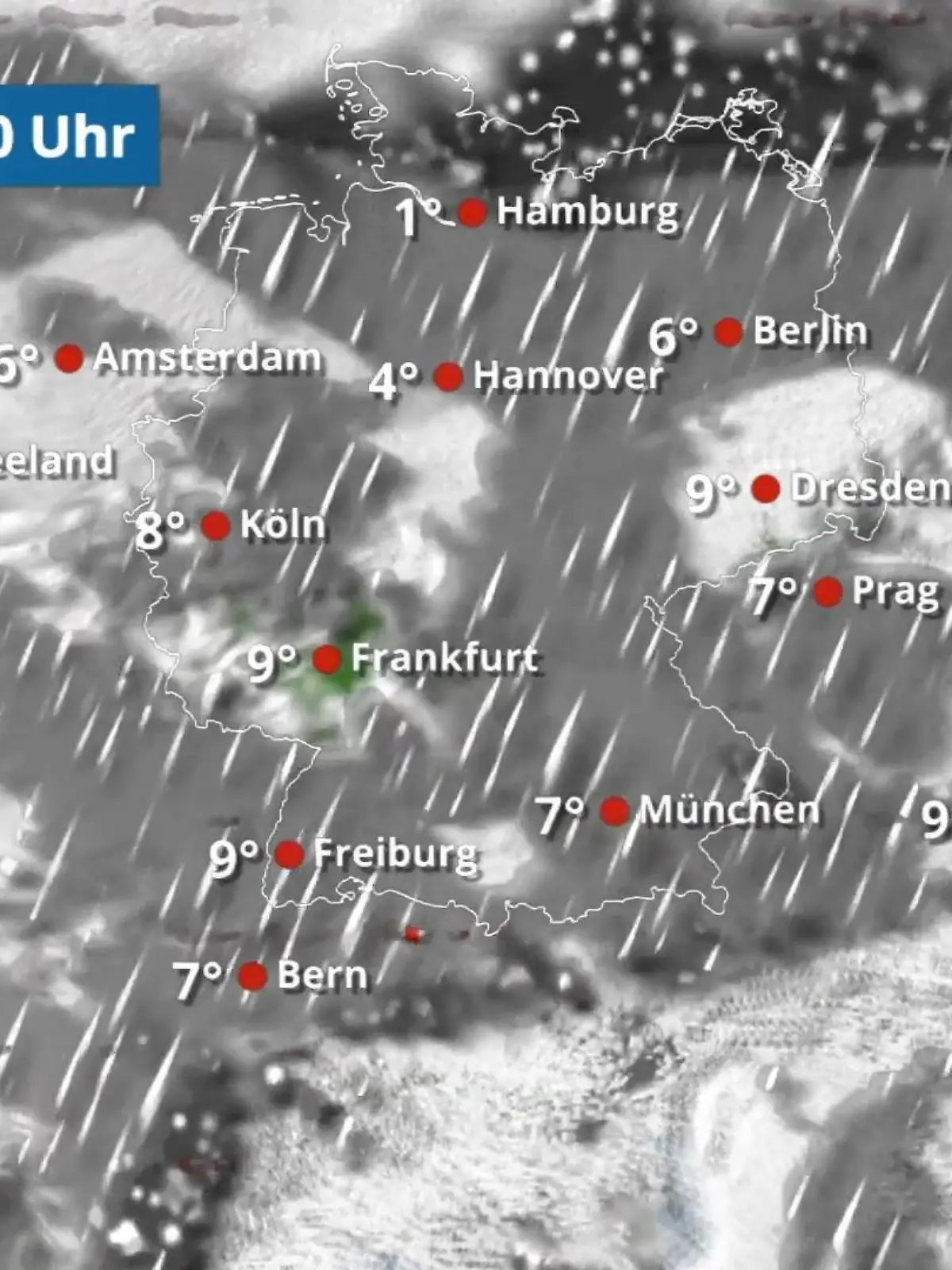 Bild zu: "Schnee im Norden, sonst immer wieder nass"