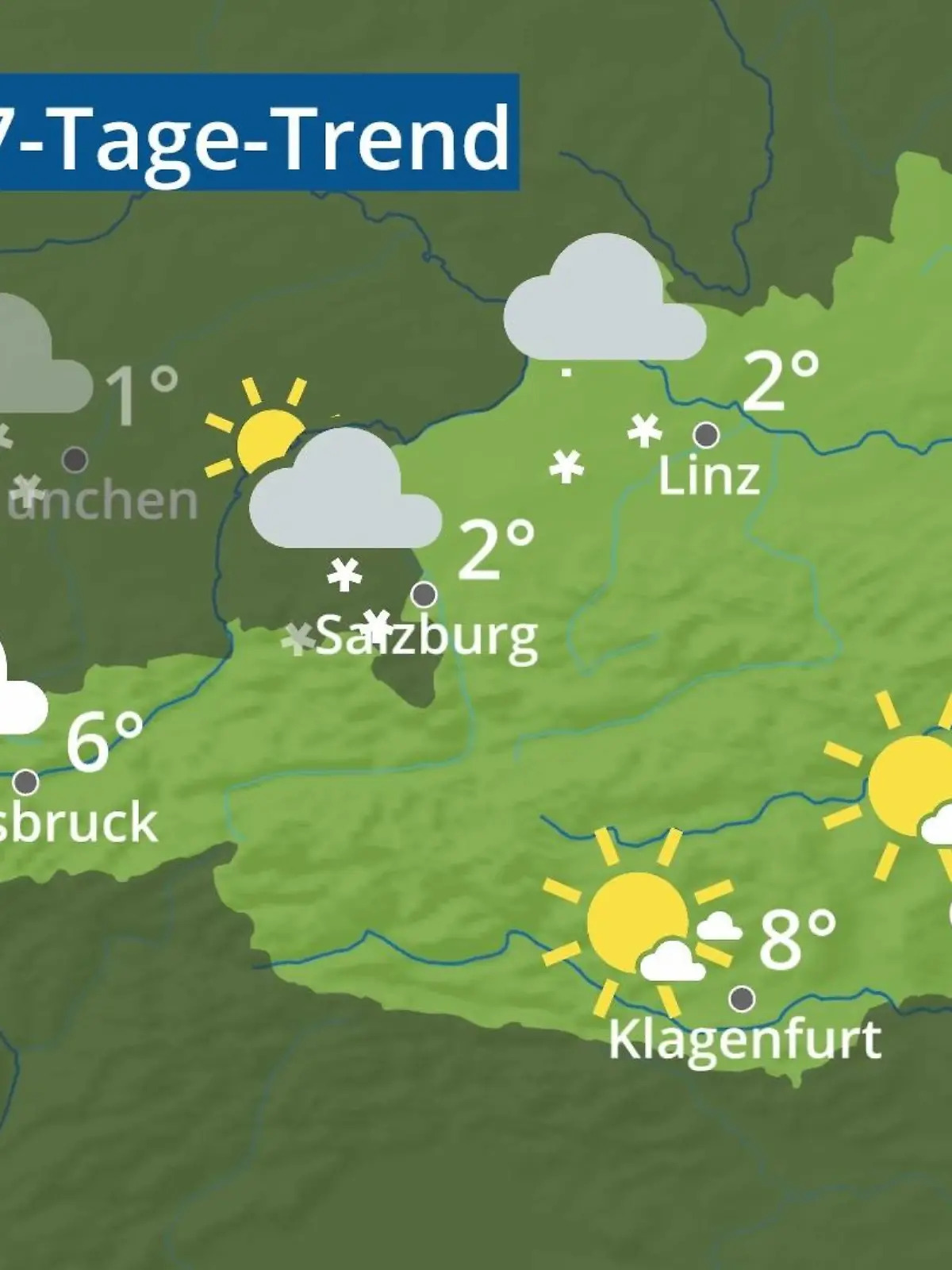 Bild zu: "Österreich: Wie wird das Wetter?"