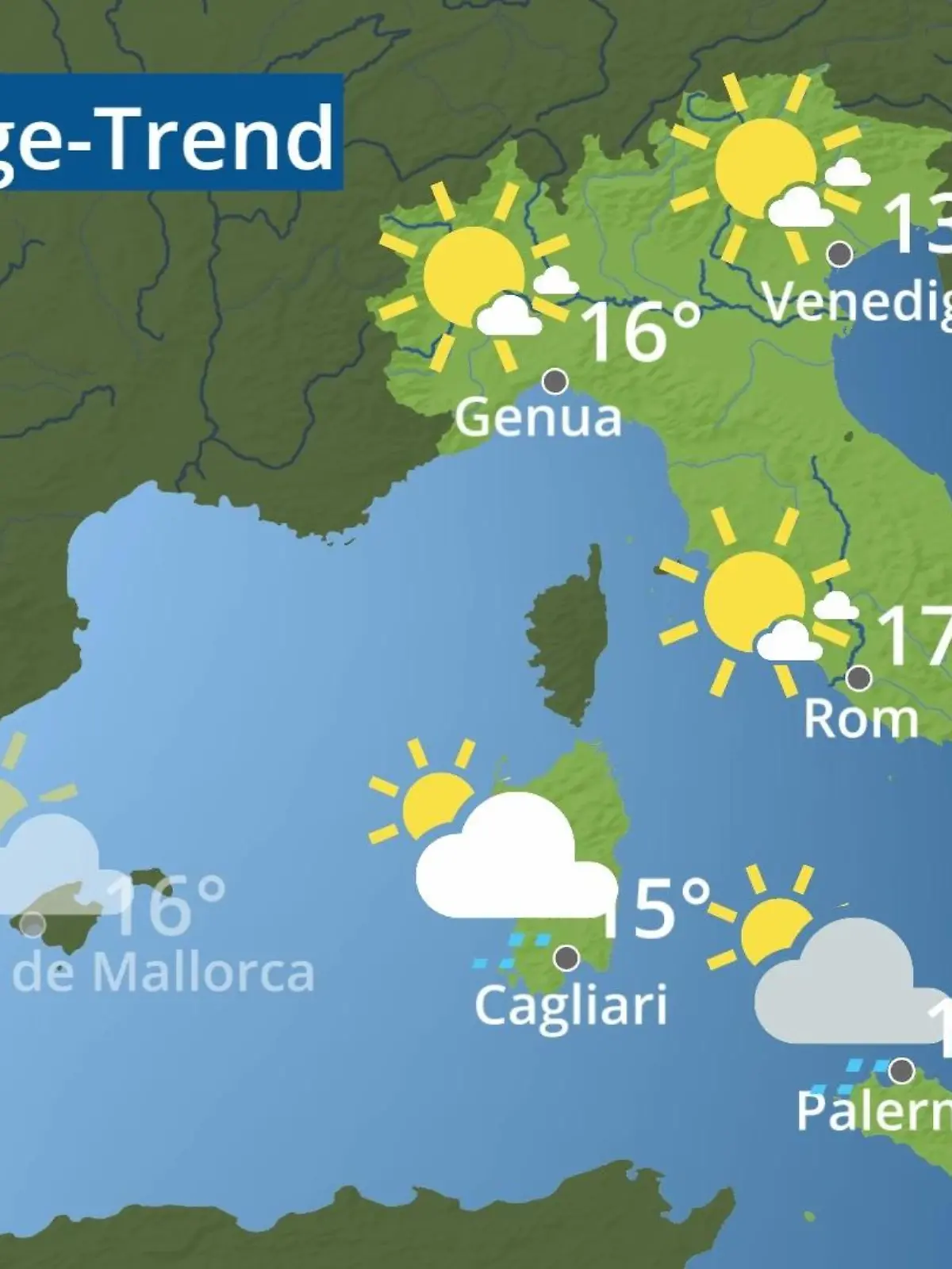 Bild zu: "Italien: Wie wird das Wetter?"