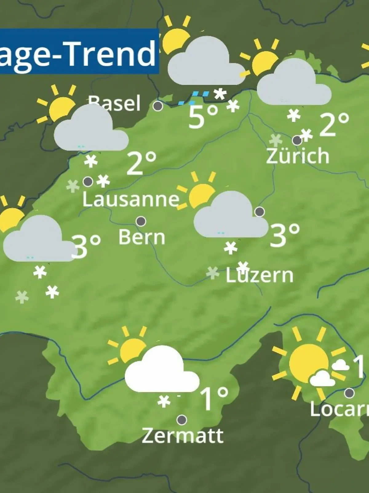 Bild zu: "Schweiz: Wie wird das Wetter?"