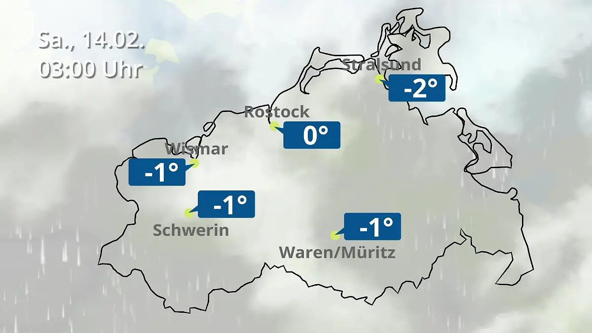 Mecklenburg-Vorpommern: Wie wird das Wetter? Regen- und Wolkenfilm für Rostock, Rügen und die Ostseeküste