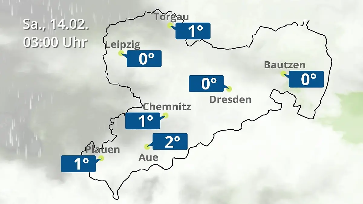 Sachsen: Wie wird das Wetter? Regen- und Wolkenfilm für Chemnitz, Dresden und Leipzig