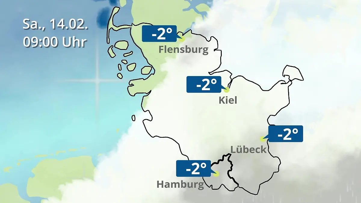 Hamburg, Schleswig-Holstein: Wie wird das Wetter? Regen- und Wolkenfilm für die Nordsee- und Ostseeküste