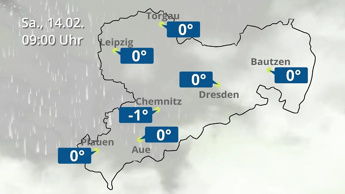 Sachsen: Wie wird das Wetter? Regen- und Wolkenfilm für Chemnitz, Dresden und Leipzig