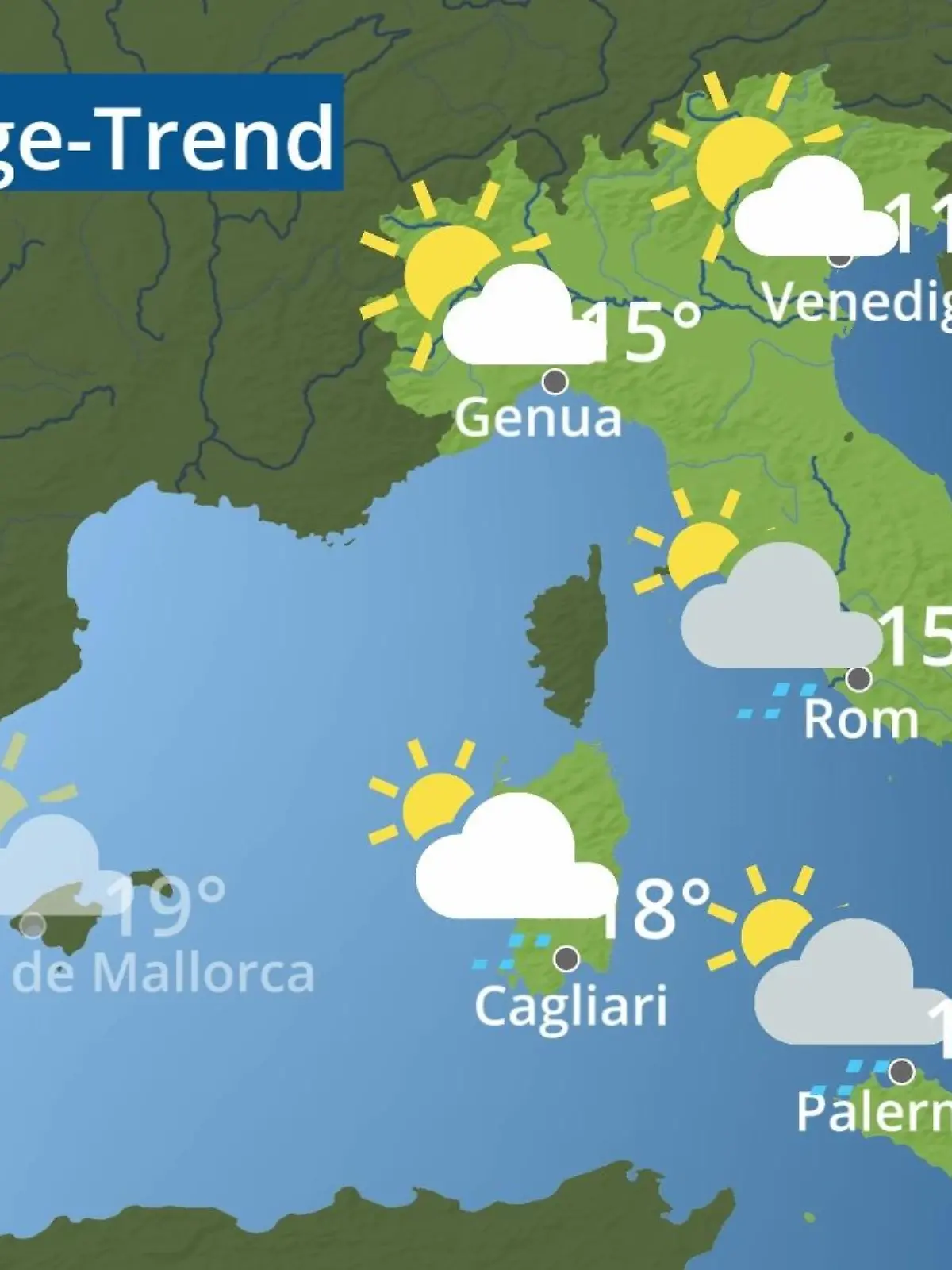 Bild zu: "Italien: Wie wird das Wetter?"