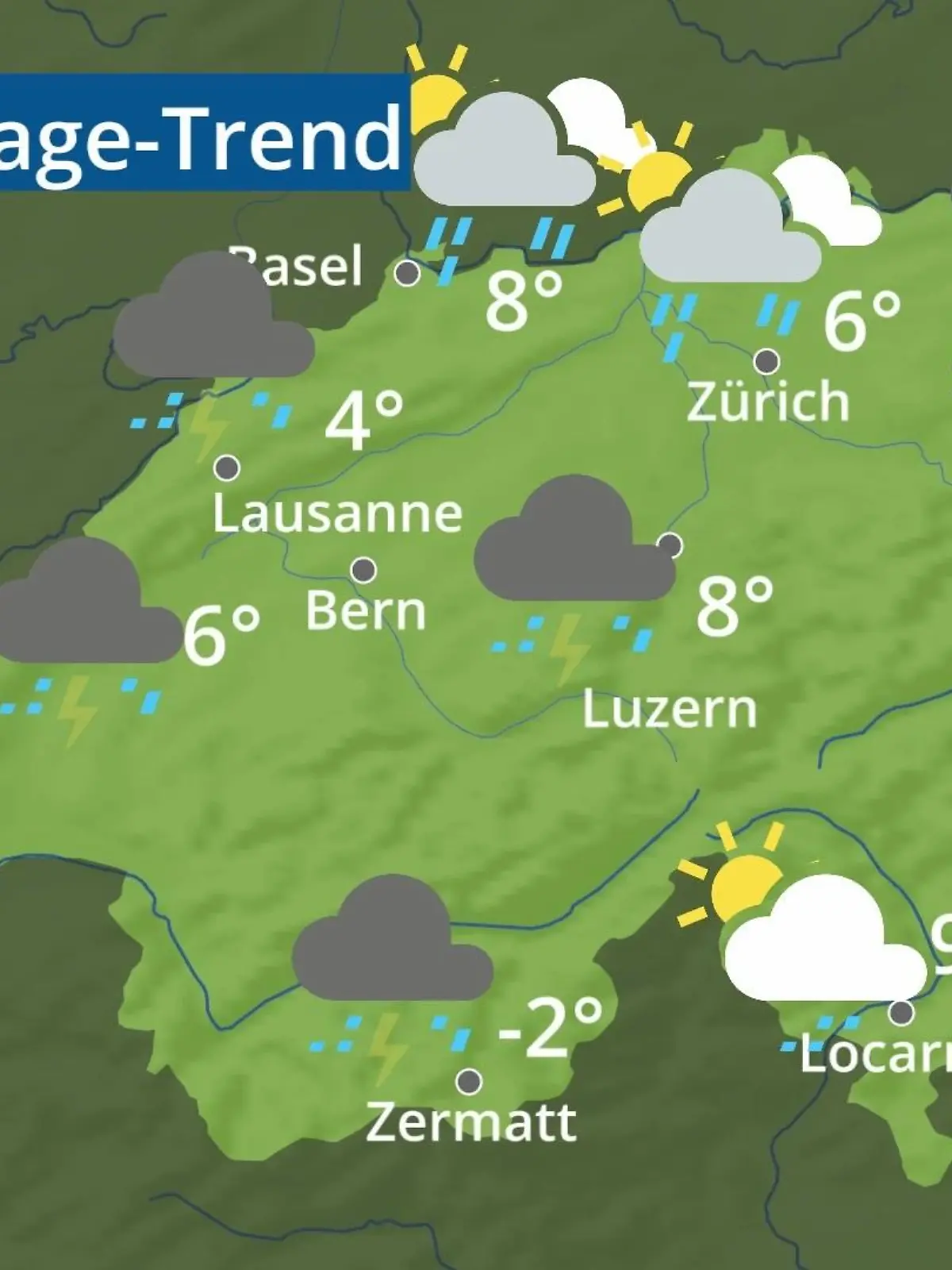 Bild zu: "Schweiz: Wie wird das Wetter?"