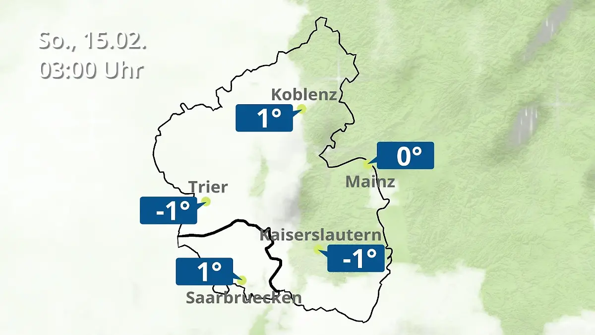Rheinland-Pfalz, Saarland: Wie wird das Wetter? Regen- und Wolkenfilm für Mainz, Koblenz und Trier