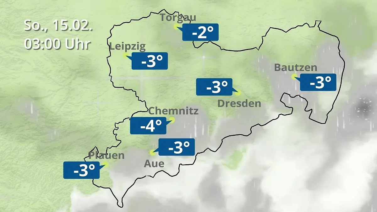 Sachsen: Wie wird das Wetter? Regen- und Wolkenfilm für Chemnitz, Dresden und Leipzig