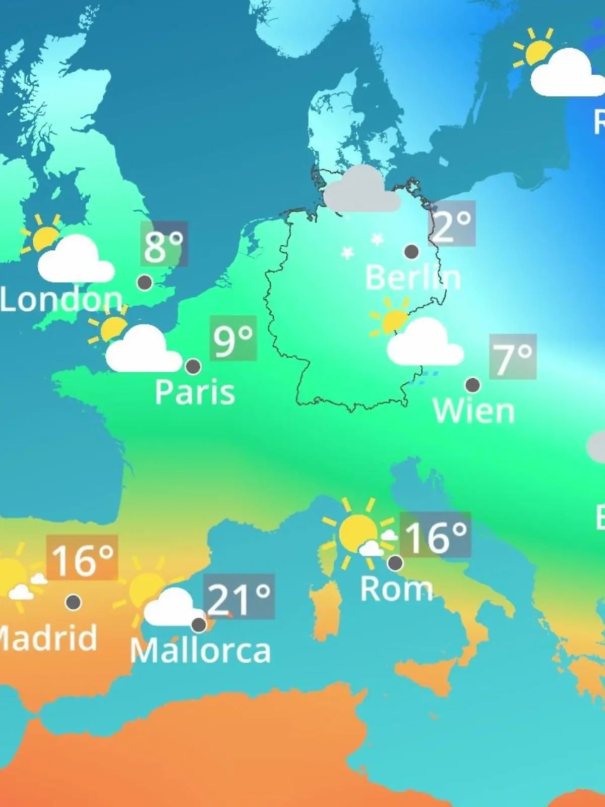Bild zu: "Europa: Wie wird das Wetter?"