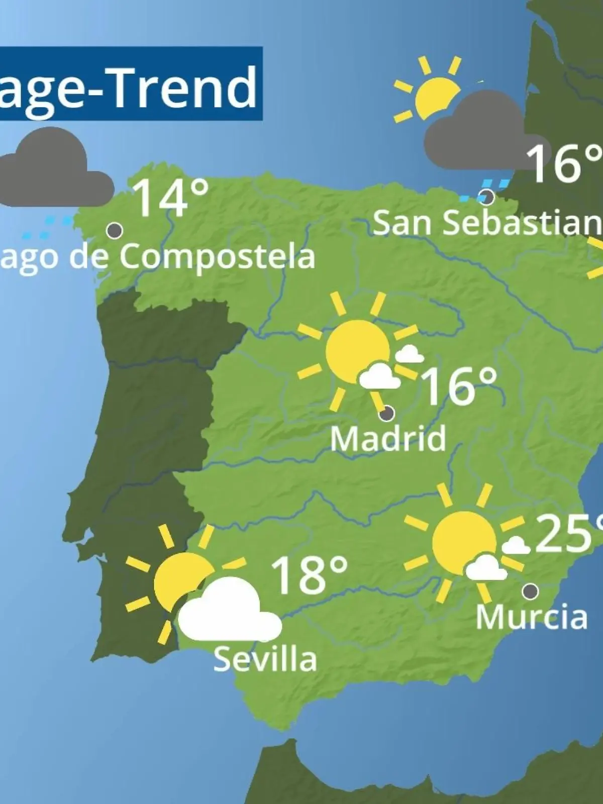 Bild zu: "Spanien: Wie wird das Wetter?"