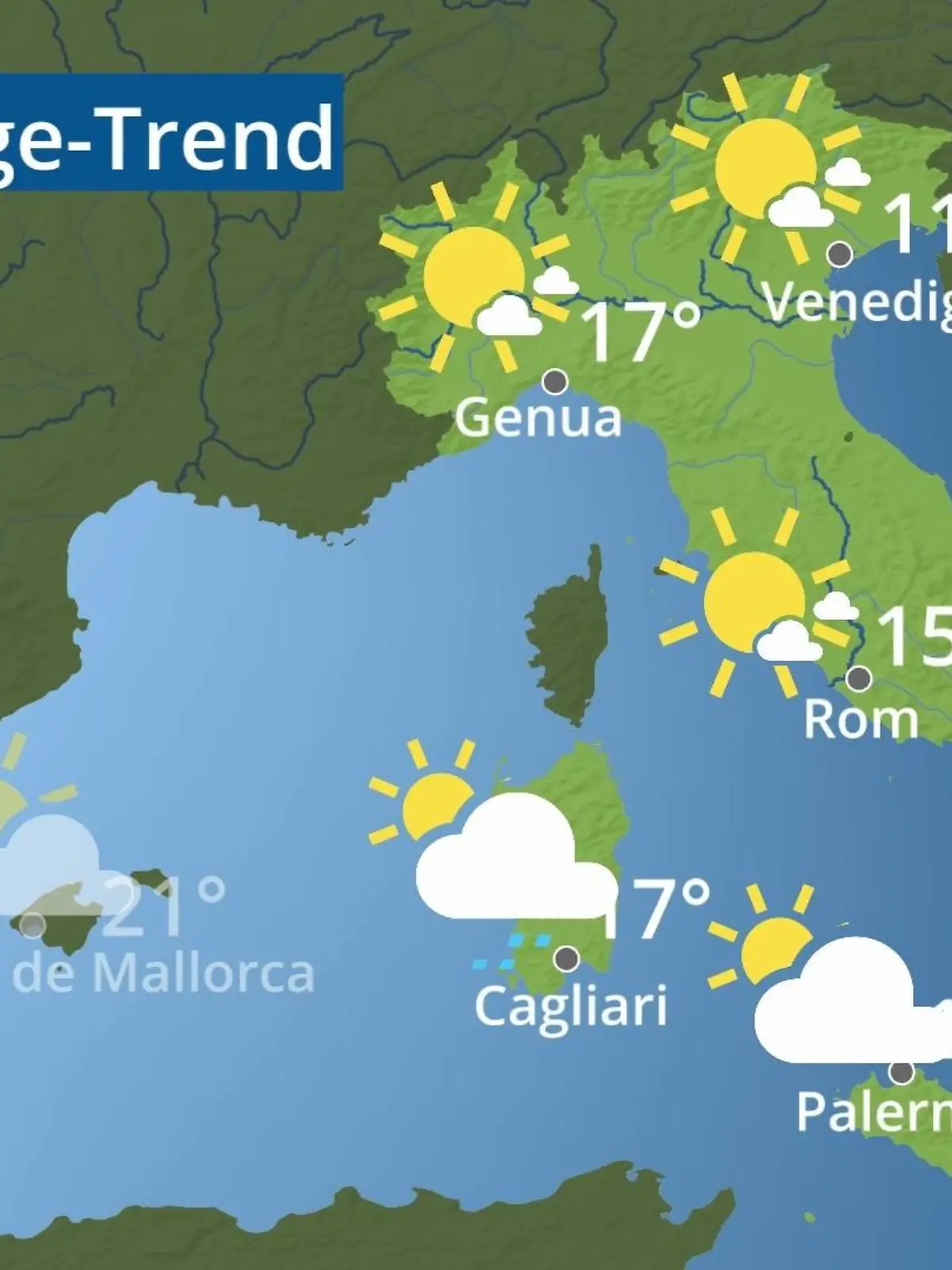 Bild zu: "Italien: Wie wird das Wetter?"