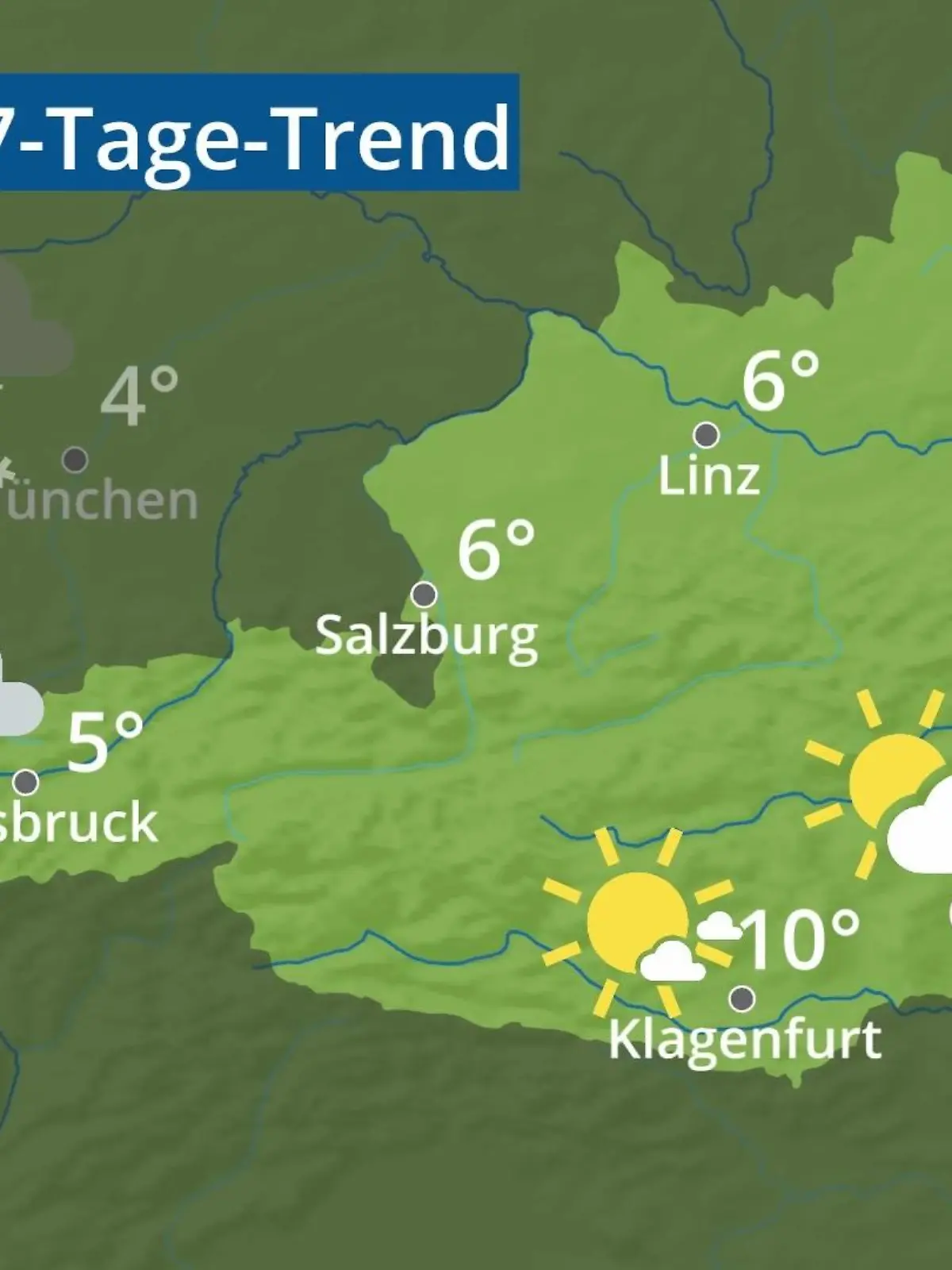 Bild zu: "Österreich: Wie wird das Wetter?"