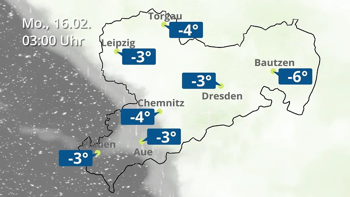 Sachsen: Wie wird das Wetter? Regen- und Wolkenfilm für Chemnitz, Dresden und Leipzig