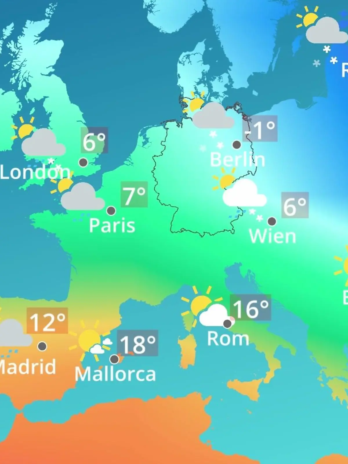 Bild zu: "Europa: Wie wird das Wetter?"