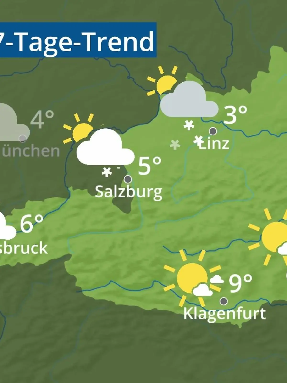 Bild zu: "Österreich: Wie wird das Wetter?"