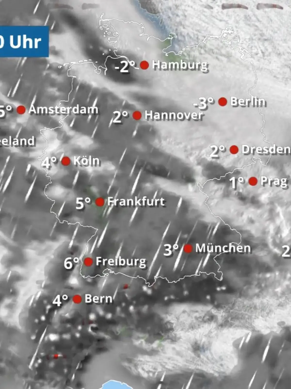 Bild zu: "Tief Wally am Drücker - immer wieder Wolken mit Regen oder Schnee"