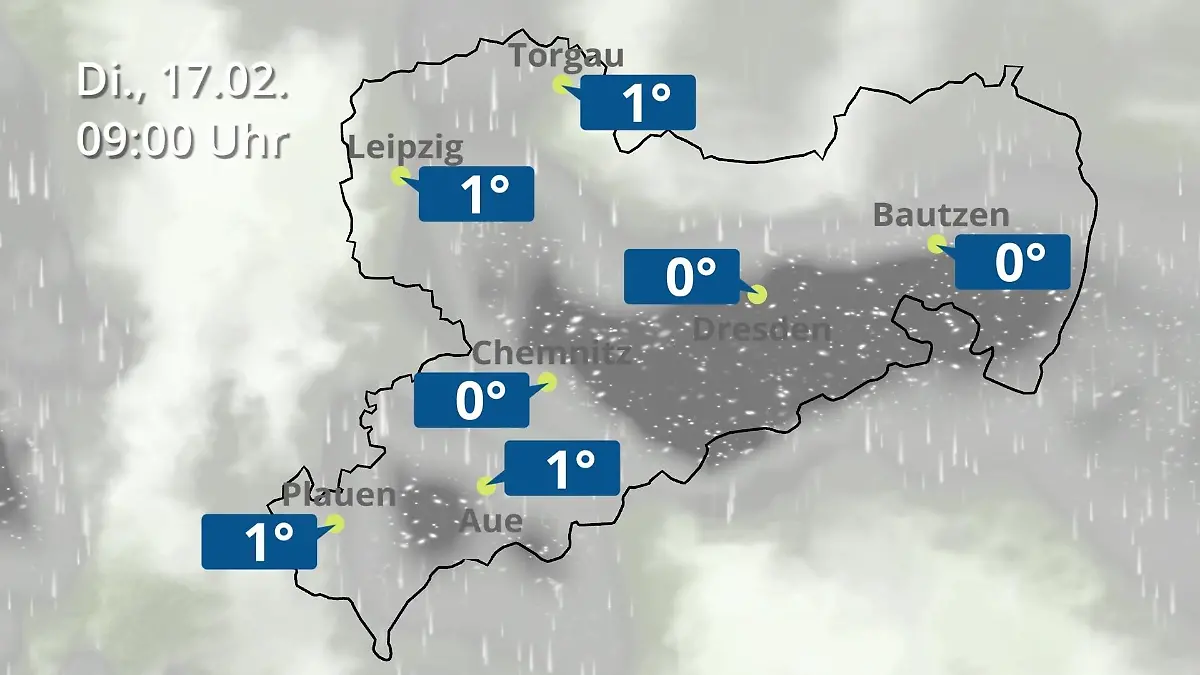 Sachsen: Wie wird das Wetter? Regen- und Wolkenfilm für Chemnitz, Dresden und Leipzig