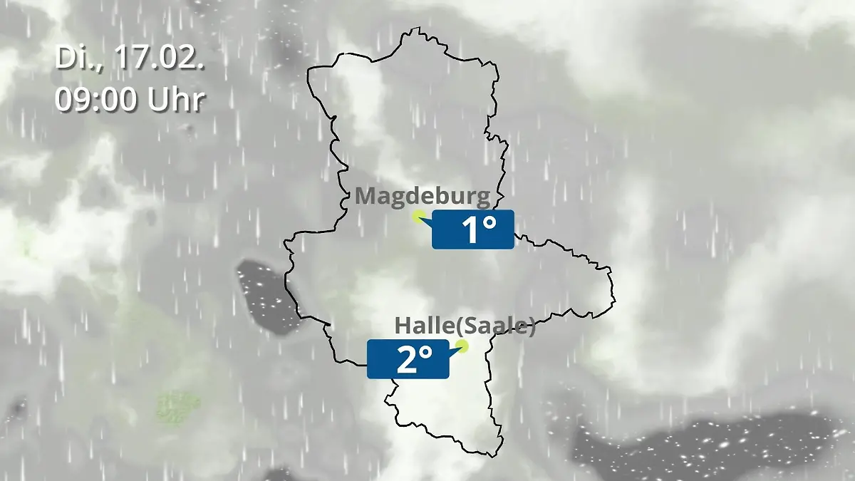 Sachsen-Anhalt: Wie wird das Wetter? Regen und Wolkenfilm für Halle und Magdeburg