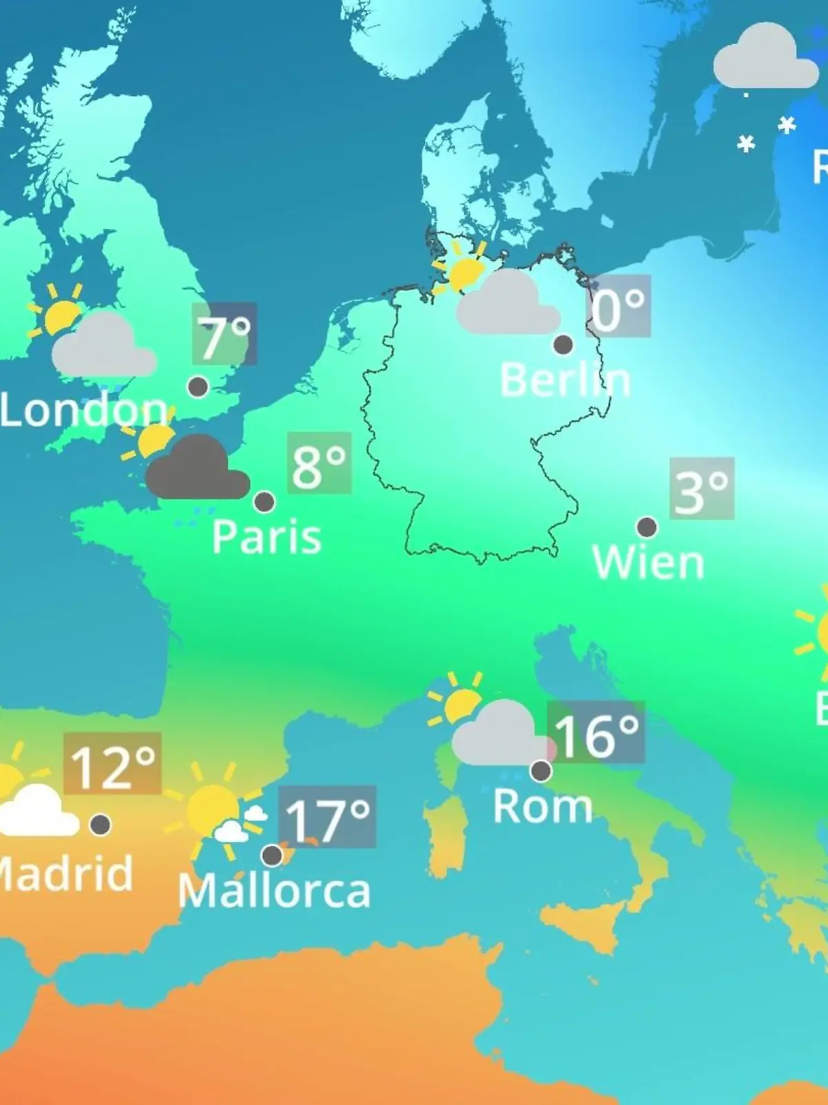 Bild zu: "Europa: Wie wird das Wetter?"