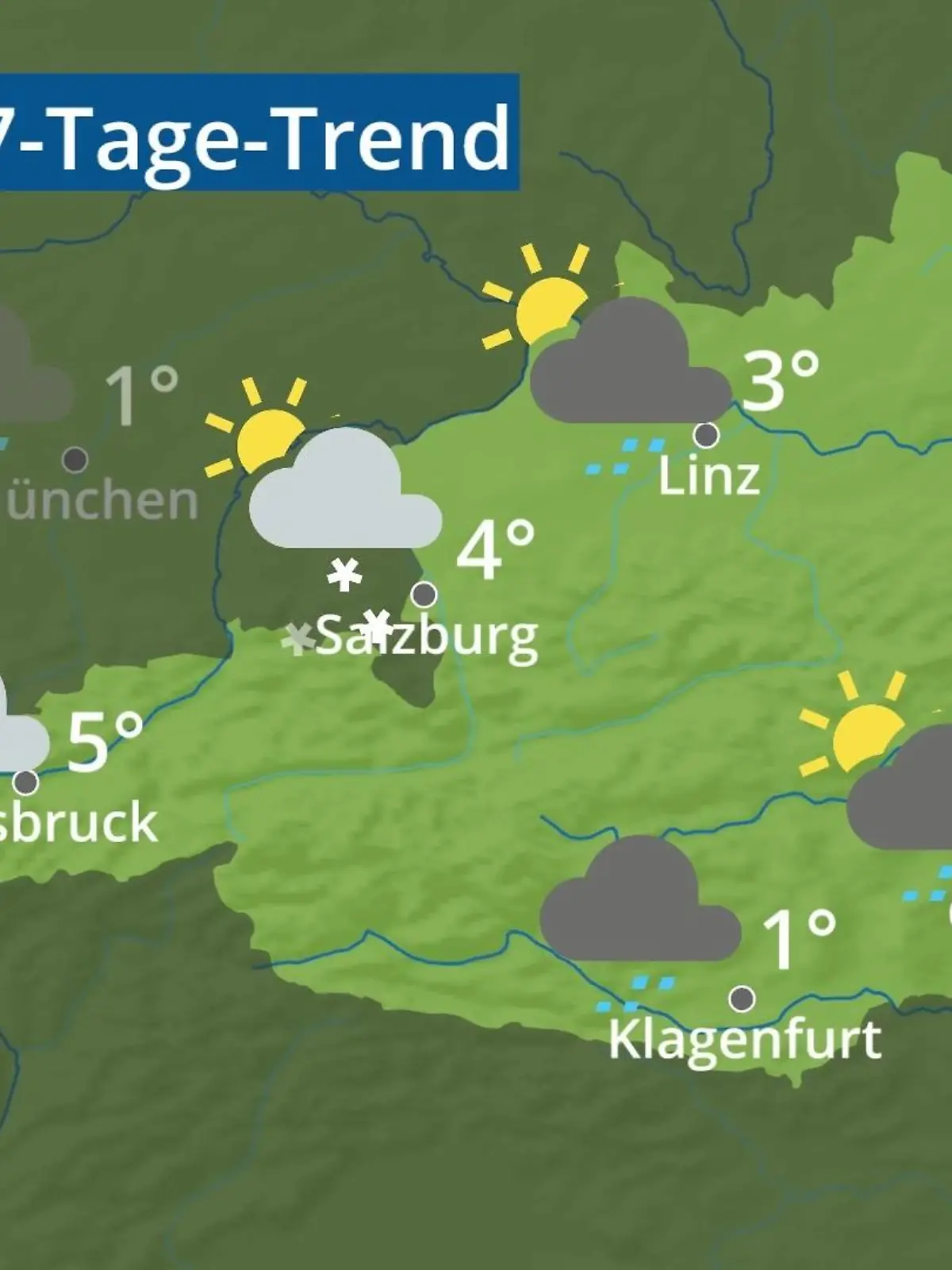 Bild zu: "Österreich: Wie wird das Wetter?"