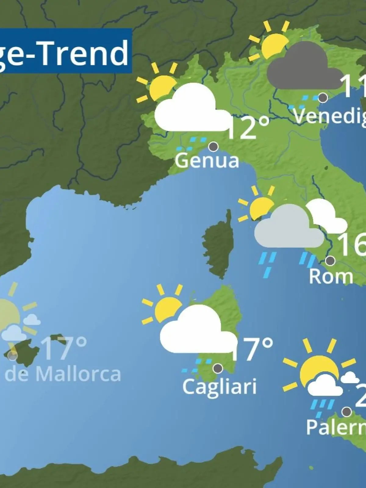 Bild zu: "Italien: Wie wird das Wetter?"