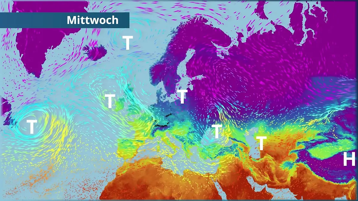 Prognose vom 17. Februar Der Strömungsfilm für Europa für 5 Tage