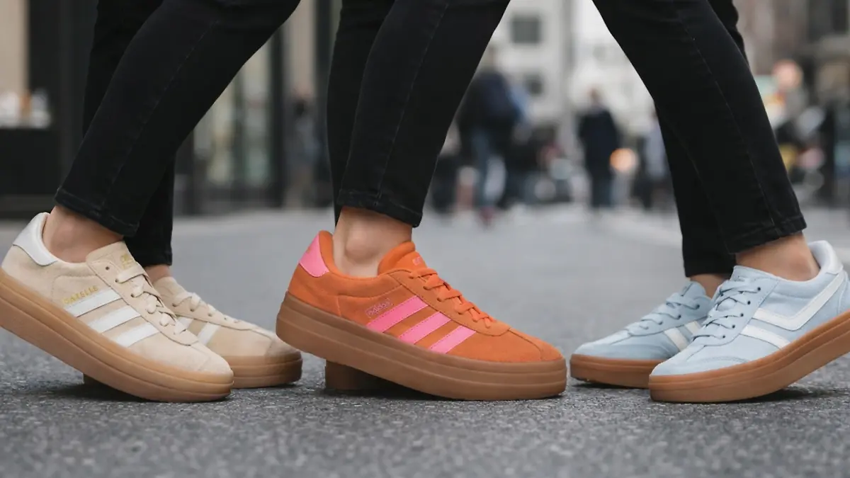 Hochstapeln erlaubt: Plateau-Sohlen verleihen klassischen Sneaker-Silhouetten ein modernes Update und strecken die Figur.