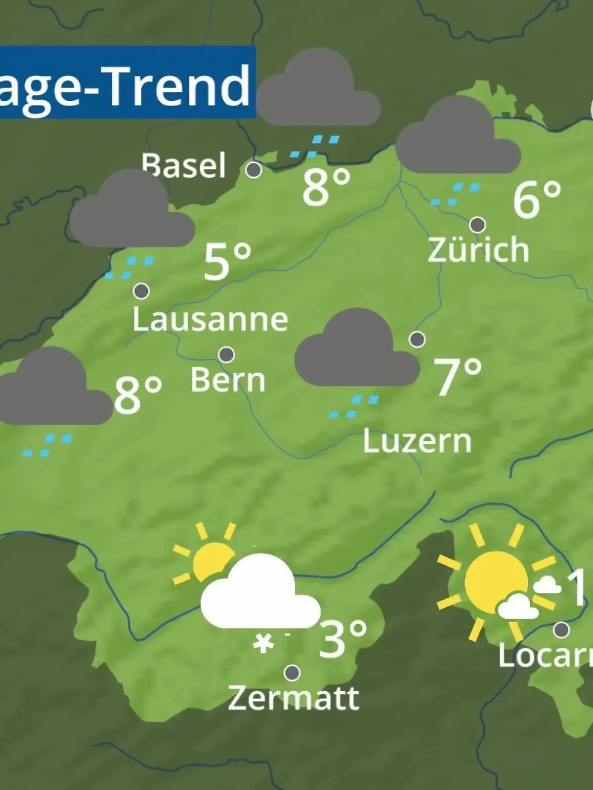 Bild zu: "Schweiz: Wie wird das Wetter?"