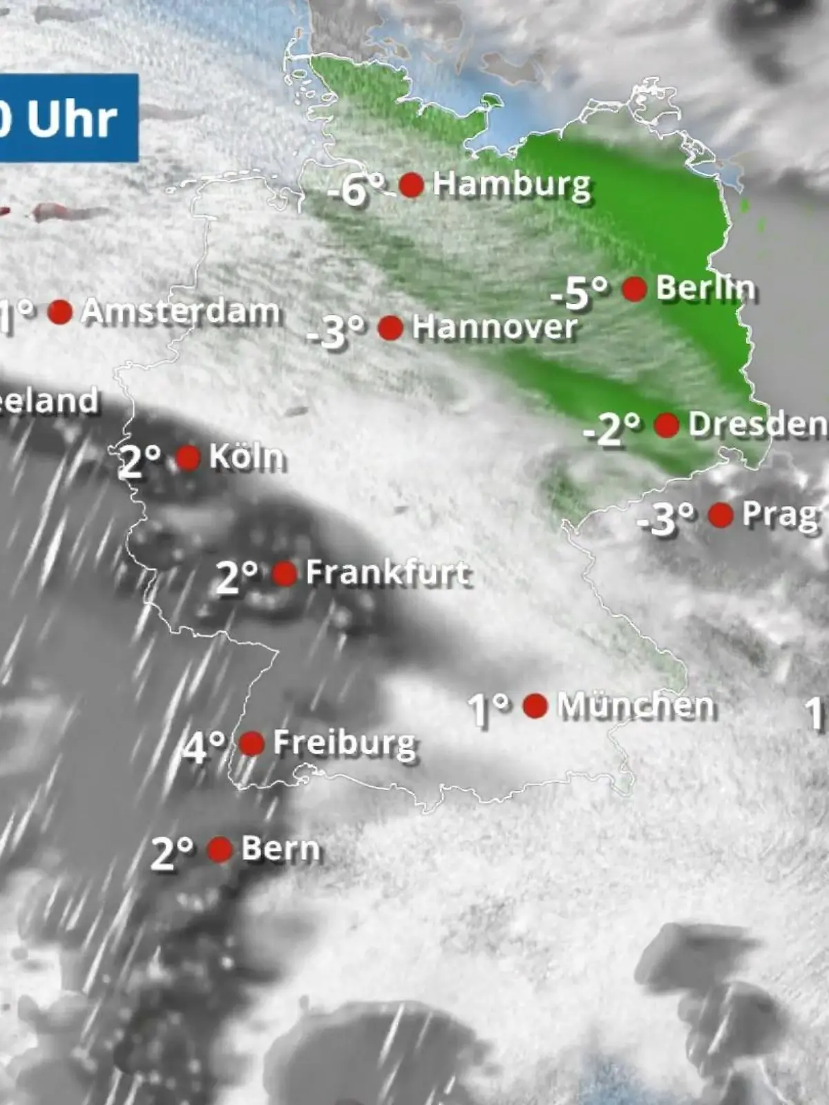 Bild zu: "Aus Südwesten Schnee und Regen - hier wird es jetzt wieder glatt"