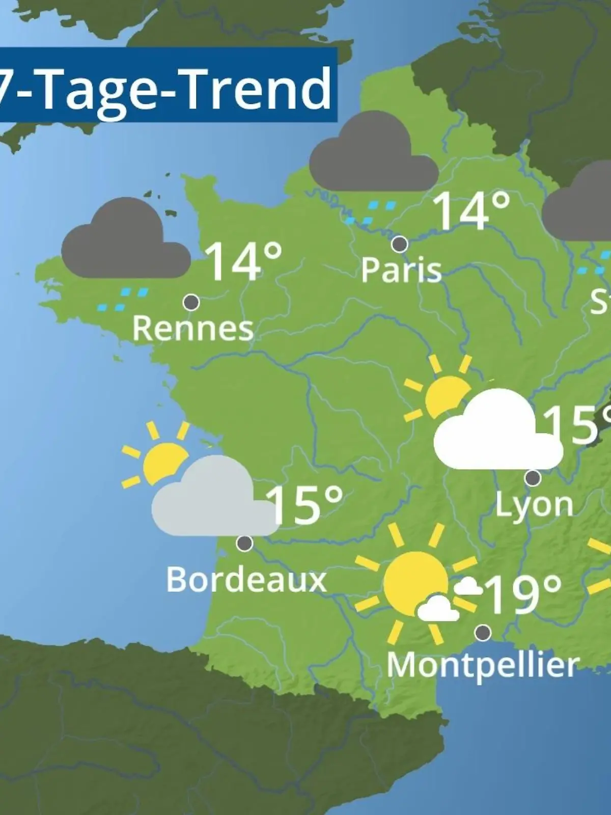 Bild zu: "Frankreich: Wie wird das Wetter?"