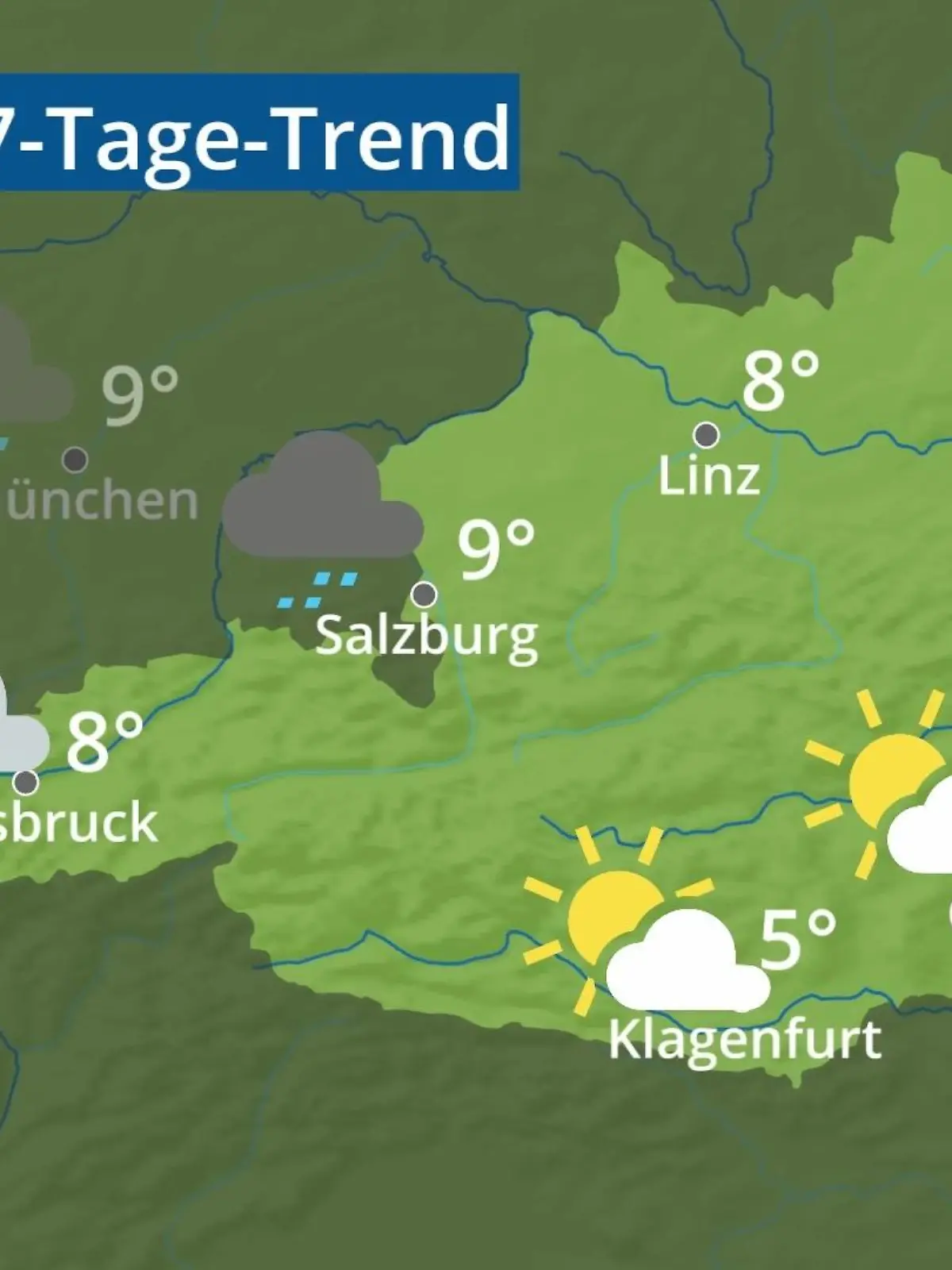 Bild zu: "Österreich: Wie wird das Wetter?"