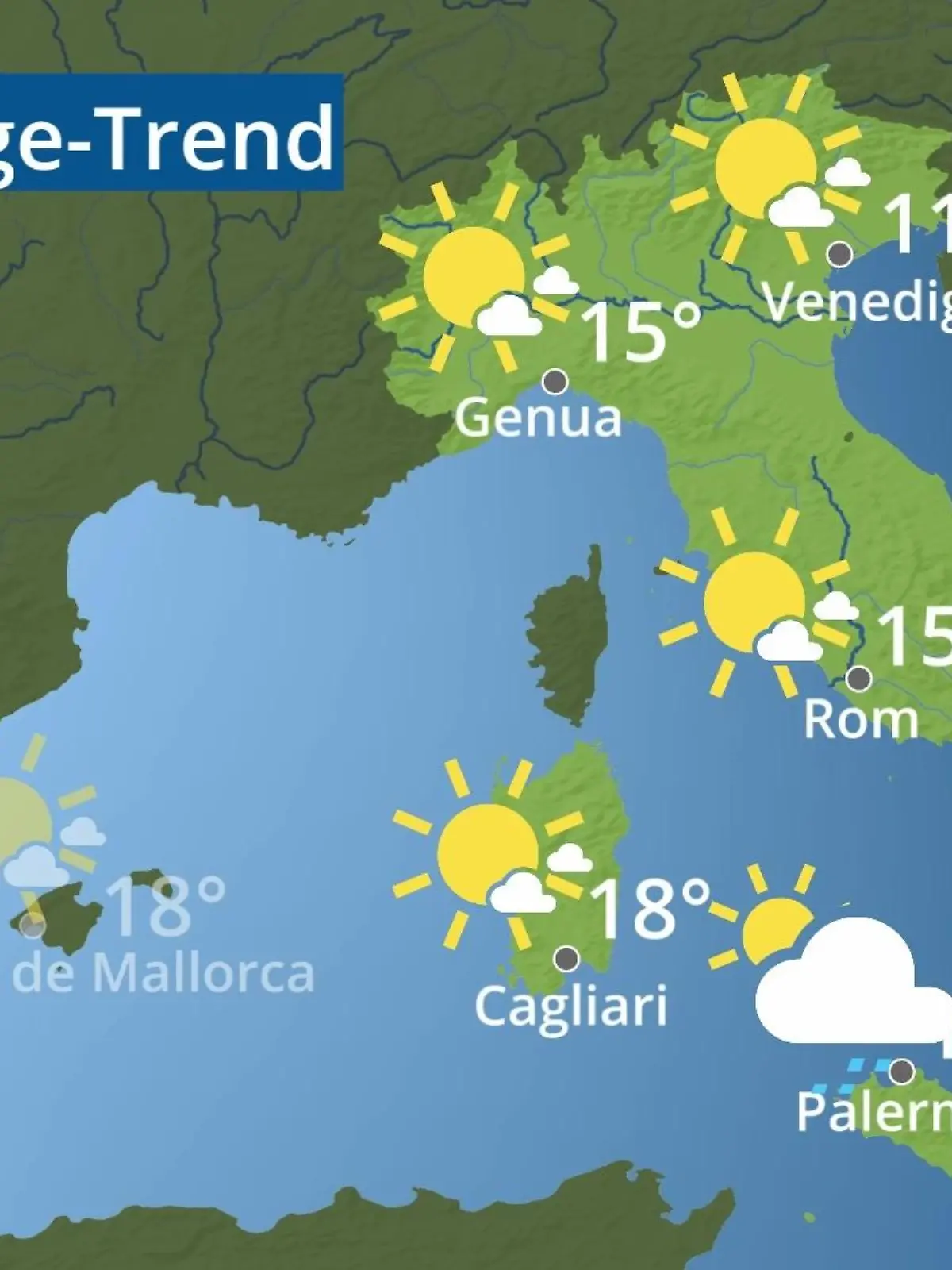 Bild zu: "Italien: Wie wird das Wetter?"