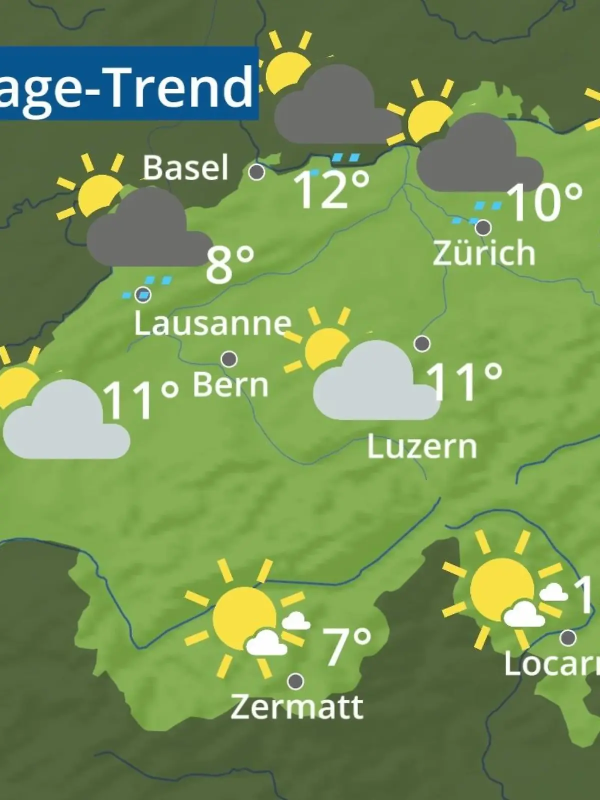 Bild zu: "Schweiz: Wie wird das Wetter?"