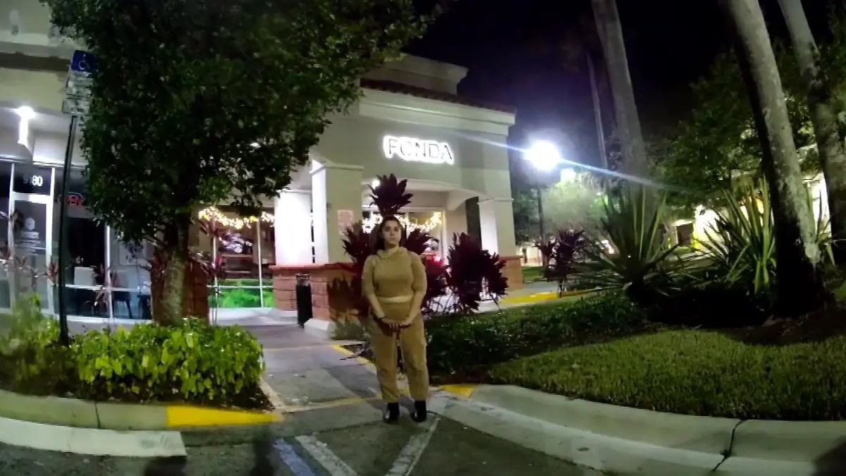 Emily Sabogal bei ihrer Festnahme