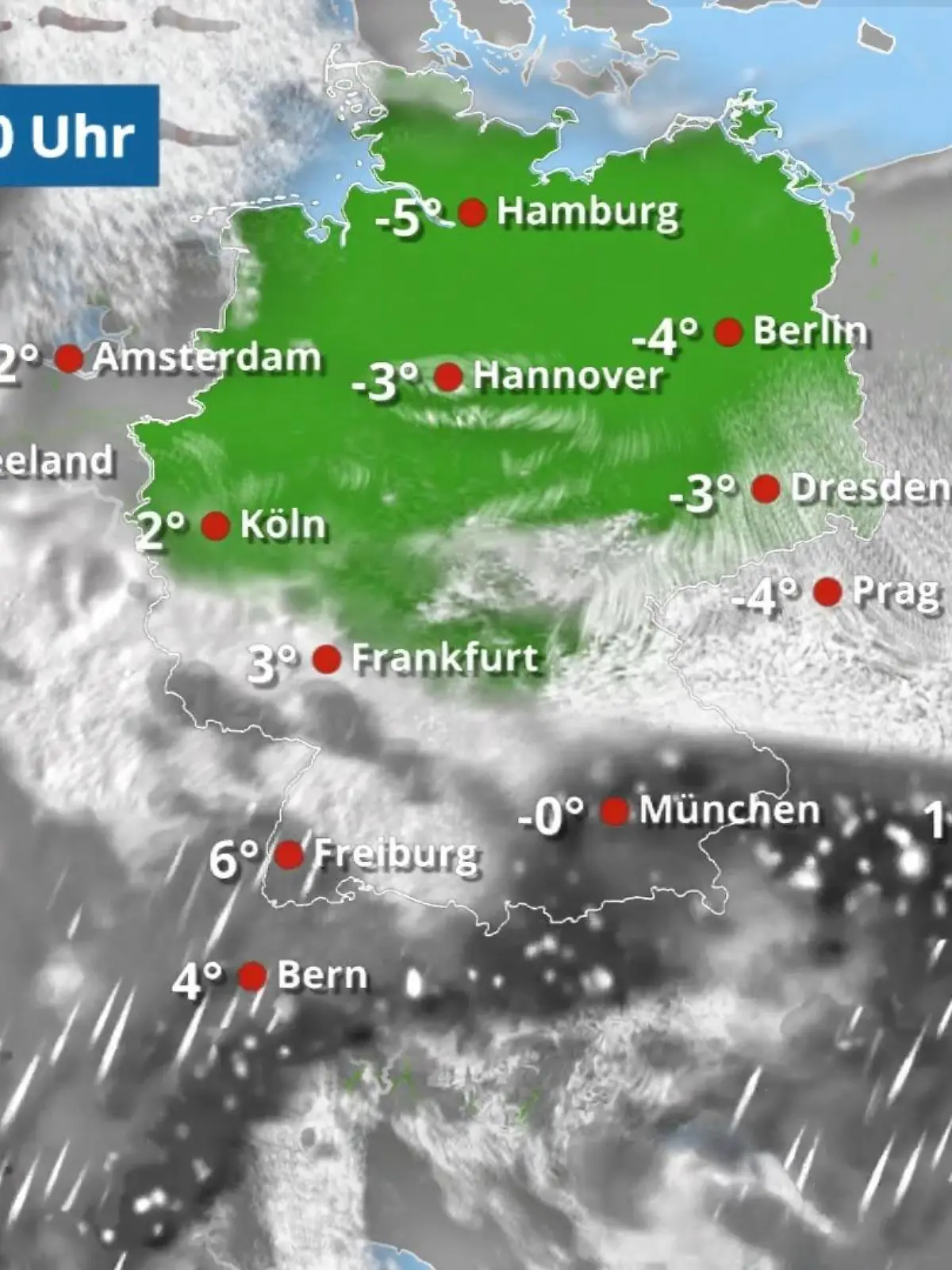 Bild zu: "Teils kräftiger Schneefall im Süden und in den Alpen"