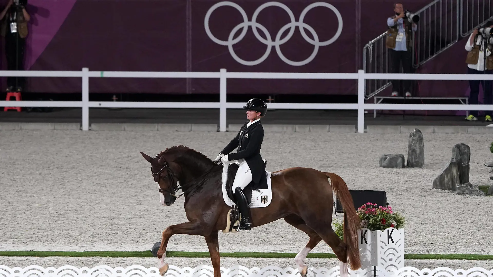 Tokyo 2021, Olympische Sommerspiele, Olympics, Oylmpic Summer Games, 23.07-08.08.2021, Tokyo, Reiten, Dressur Team, Finale ,Isabell Werth , Bella Rose 2 Deutschland, , *** Tokyo 2021, Summer Olympics, Olympics, Oylmpic Summer Games, 23 07 08 2021, Tokyo, equestrian, dressage team, finals ,Isabell Werth , Bella Rose 2 Germany, ,