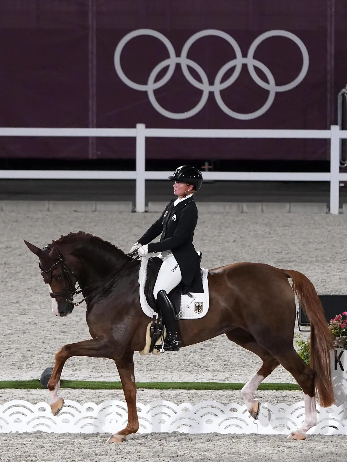  Tokyo 2021, Olympische Sommerspiele, Olympics, Oylmpic Summer Games, 23.07-08.08.2021, Tokyo, Reiten, Dressur Team, Finale ,Isabell Werth , Bella Rose 2 Deutschland, , *** Tokyo 2021, Summer Olympics, Olympics, Oylmpic Summer Games, 23 07 08 2021, Tokyo, equestrian, dressage team, finals ,Isabell Werth , Bella Rose 2 Germany, ,