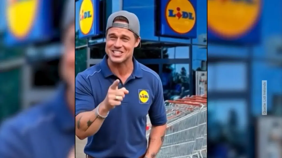 Echt oder Fake? Brad Pitt als Lidl-Werbegesicht Brad Pitt: KI-generiert oder der neue Lidl-Star?