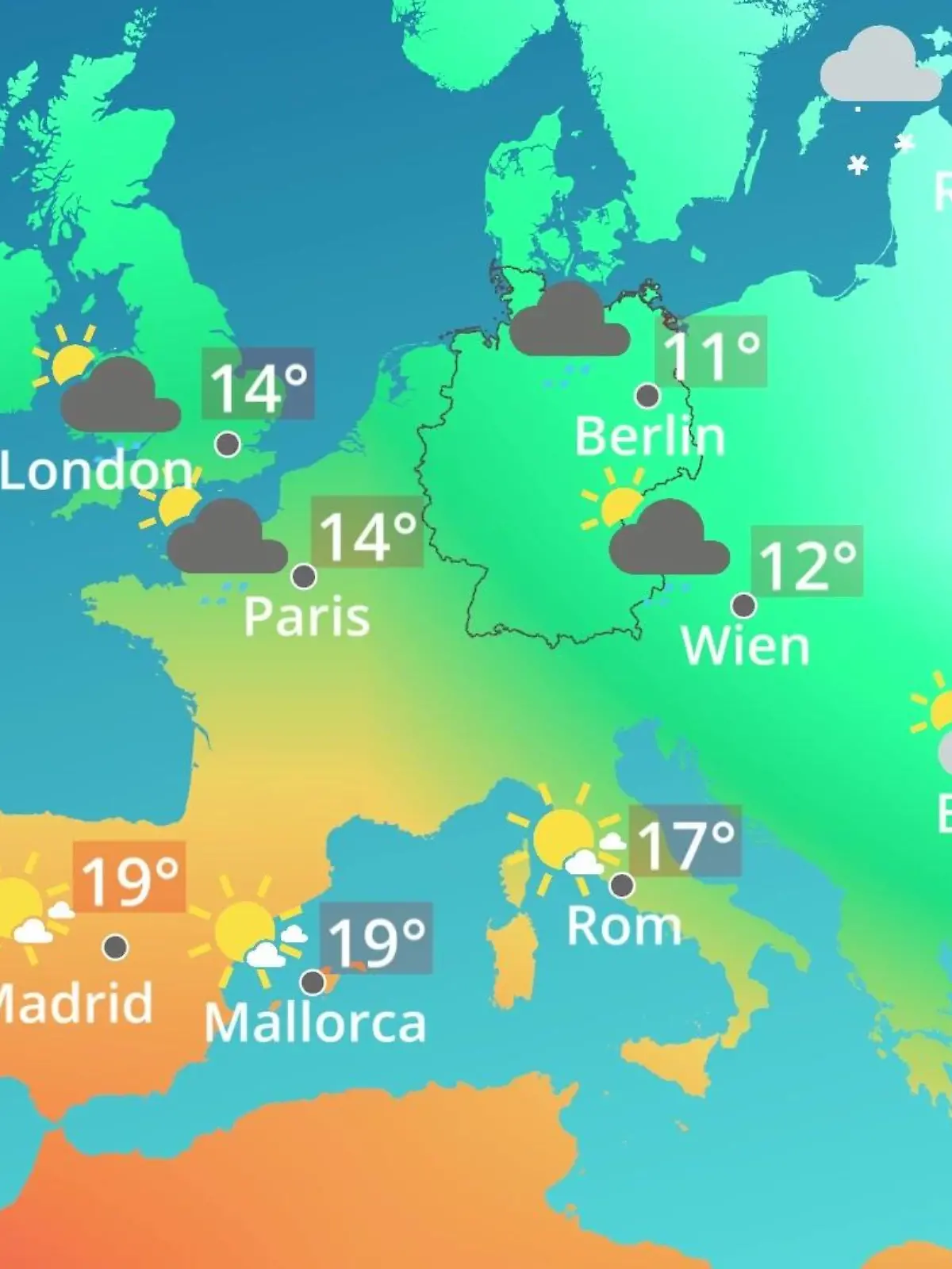 Bild zu: "Europa: Wie wird das Wetter?"