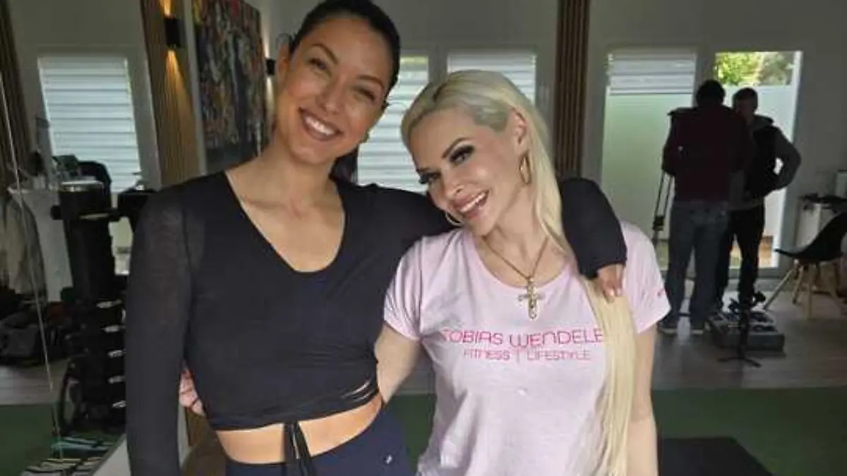 Rebecca Mir und Daniela Katzenberger beim Interviewtermin im Fitnessstudio.